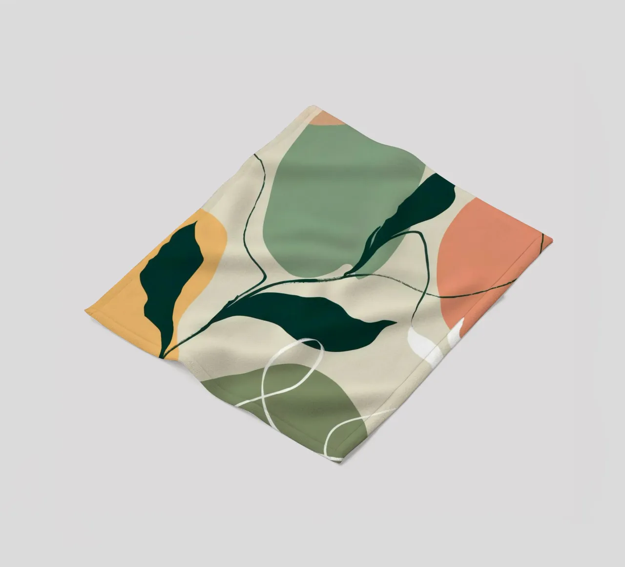 Schizzo botanico lineare coperta in pile da Sky Velour