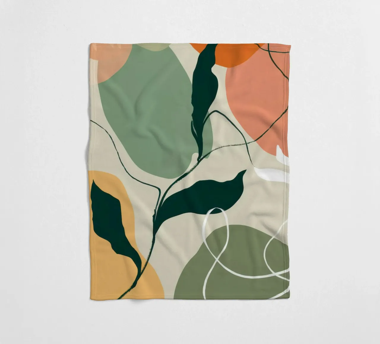 Schizzo botanico lineare coperta in pile da Sky Velour