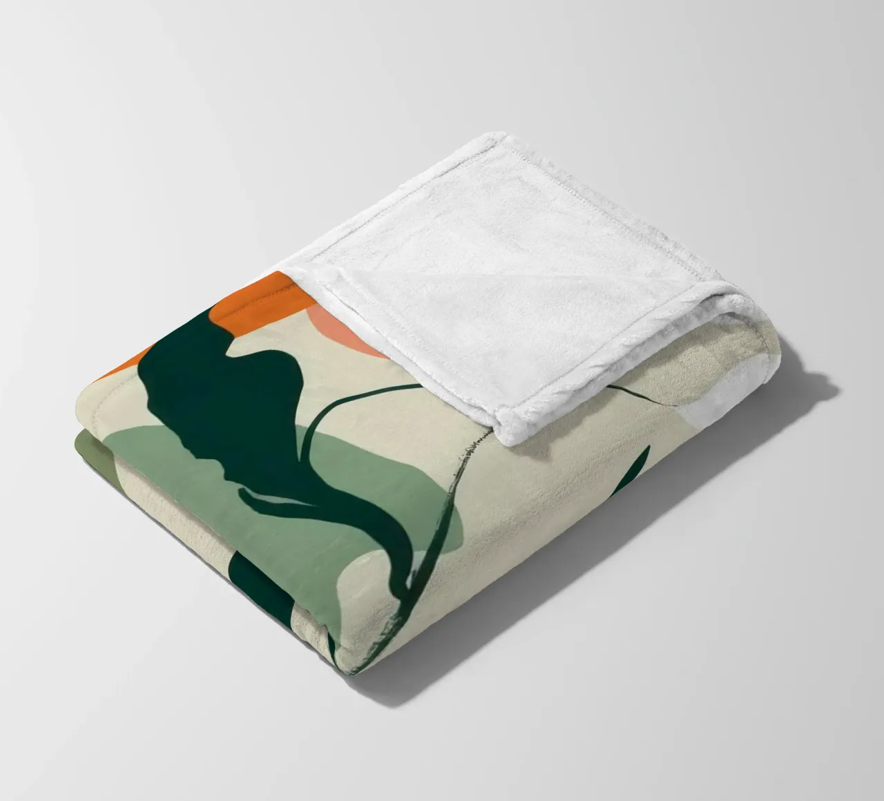 Schizzo botanico lineare coperta in pile da Sky Velour