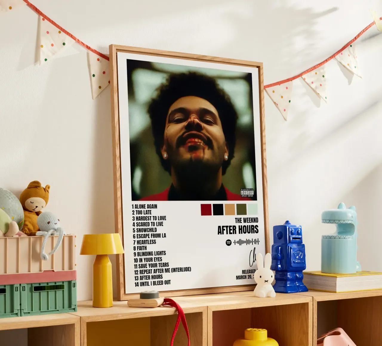 The Weeknd After Hours Tracklists plexiglass da Banda Neira