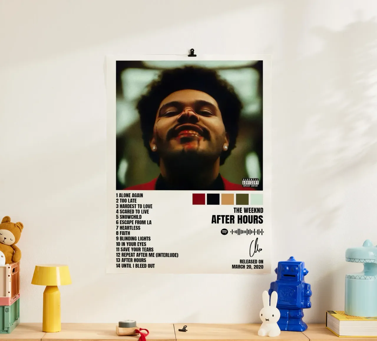 The Weeknd After Hours Tracklists carta hahnemühle da Banda Neira