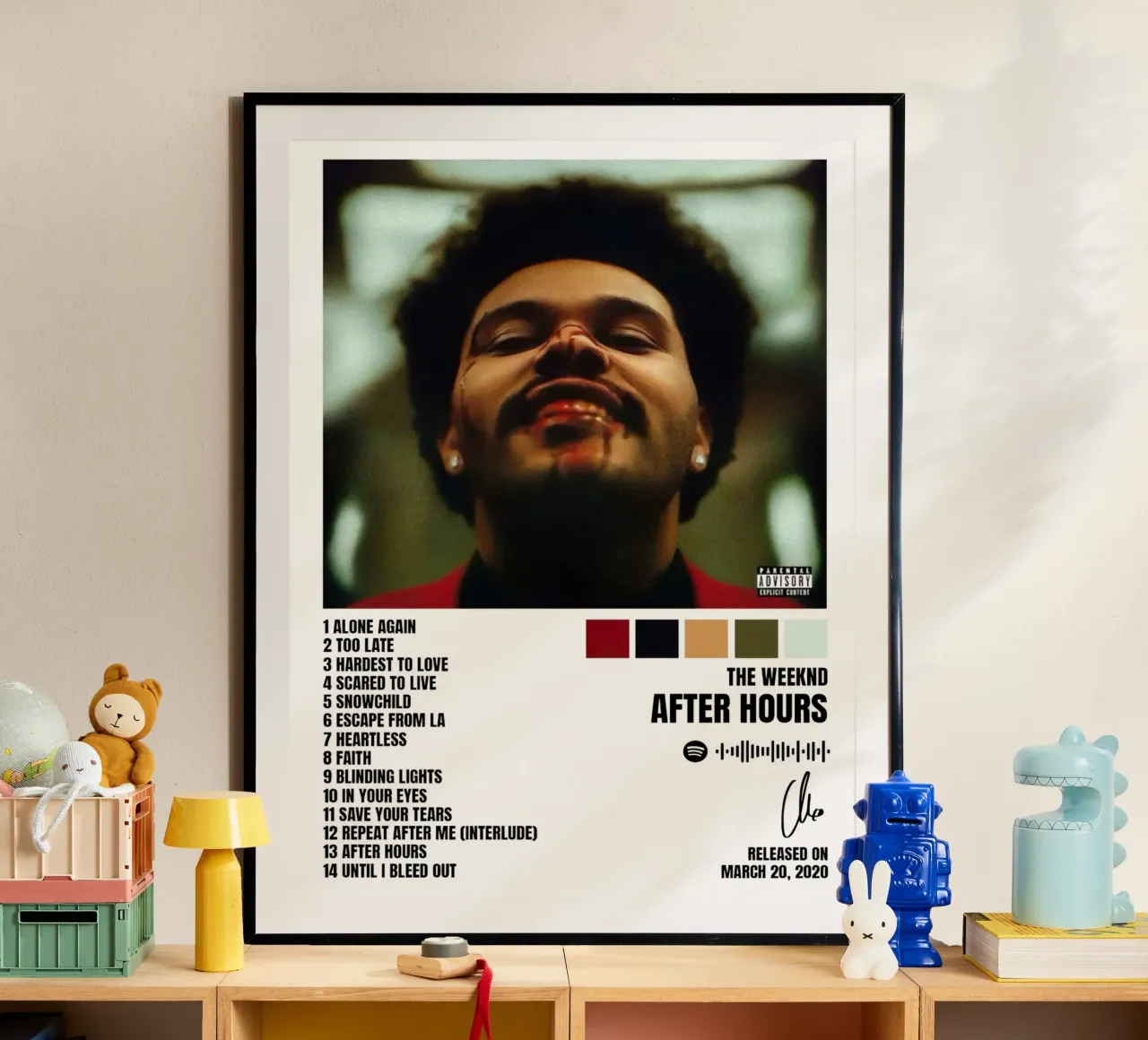 The Weeknd After Hours Tracklists carta hahnemühle da Banda Neira