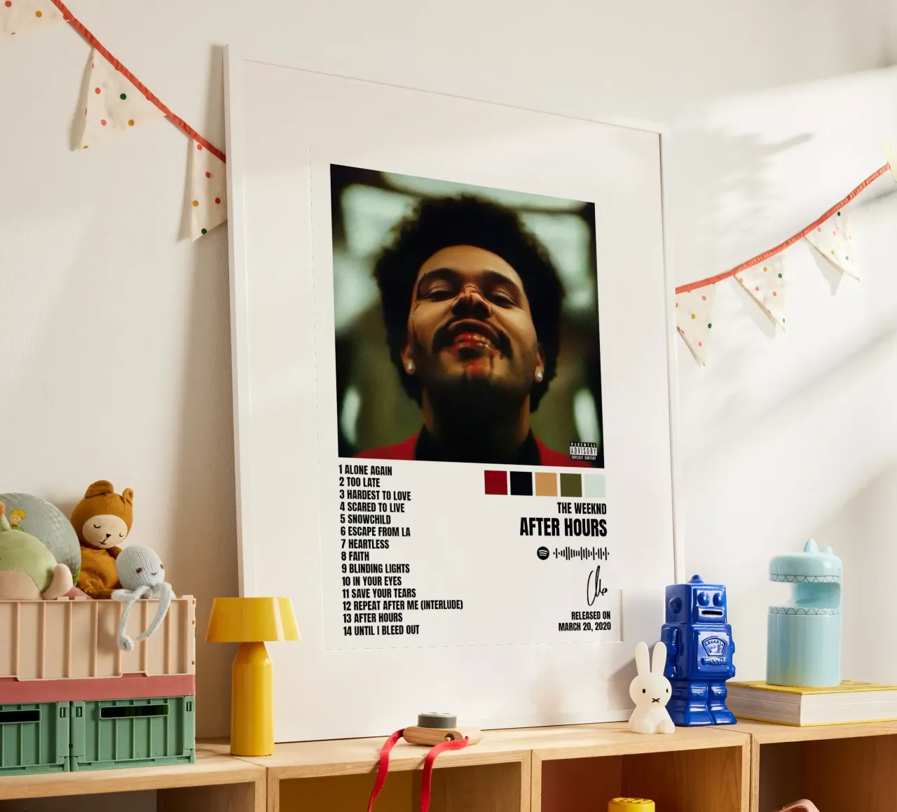 The Weeknd After Hours Tracklists carta hahnemühle da Banda Neira