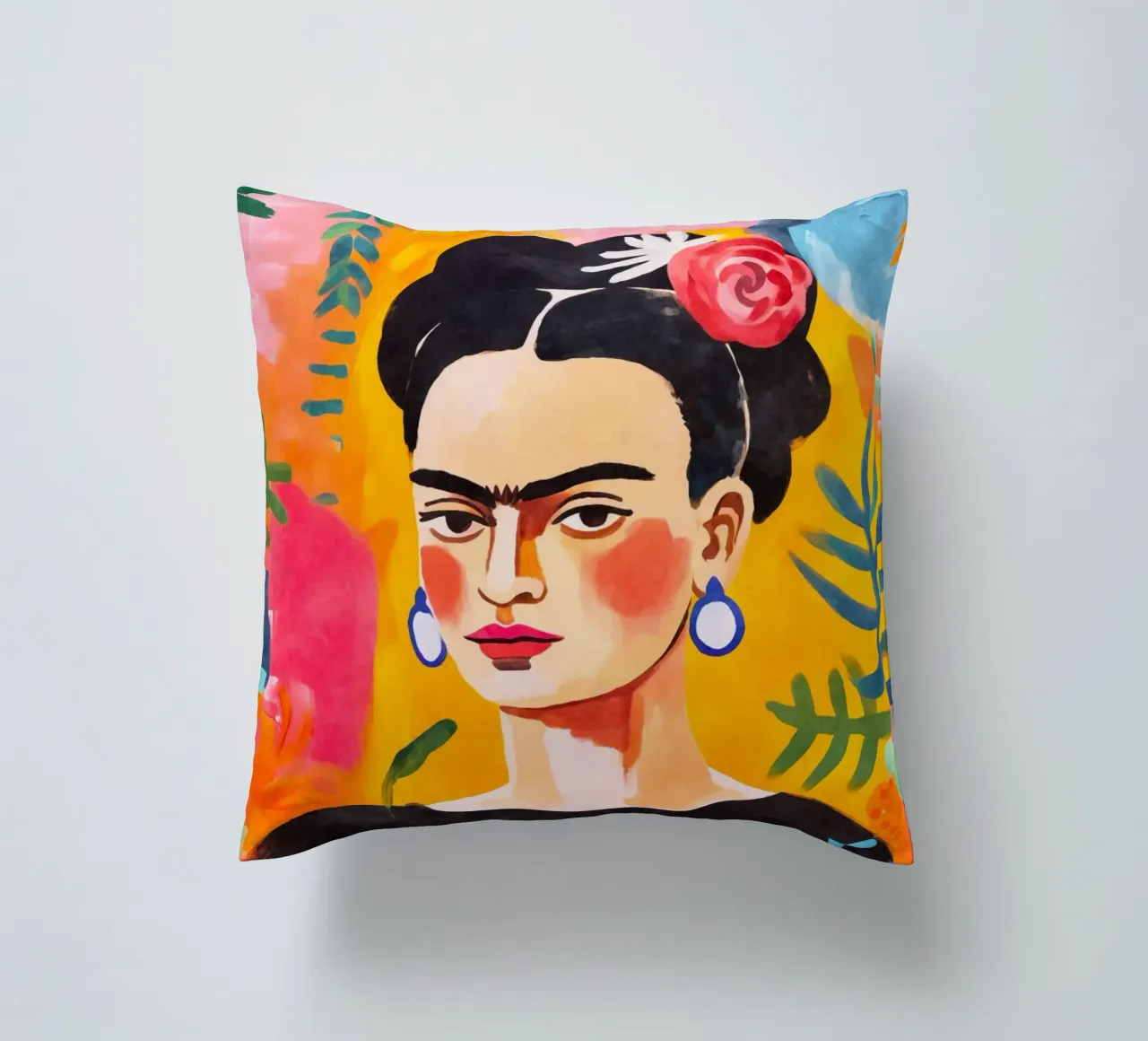 I fiori della resilienza: Un ritratto del coraggio artistico cuscino da Andrea Haase Modern Home