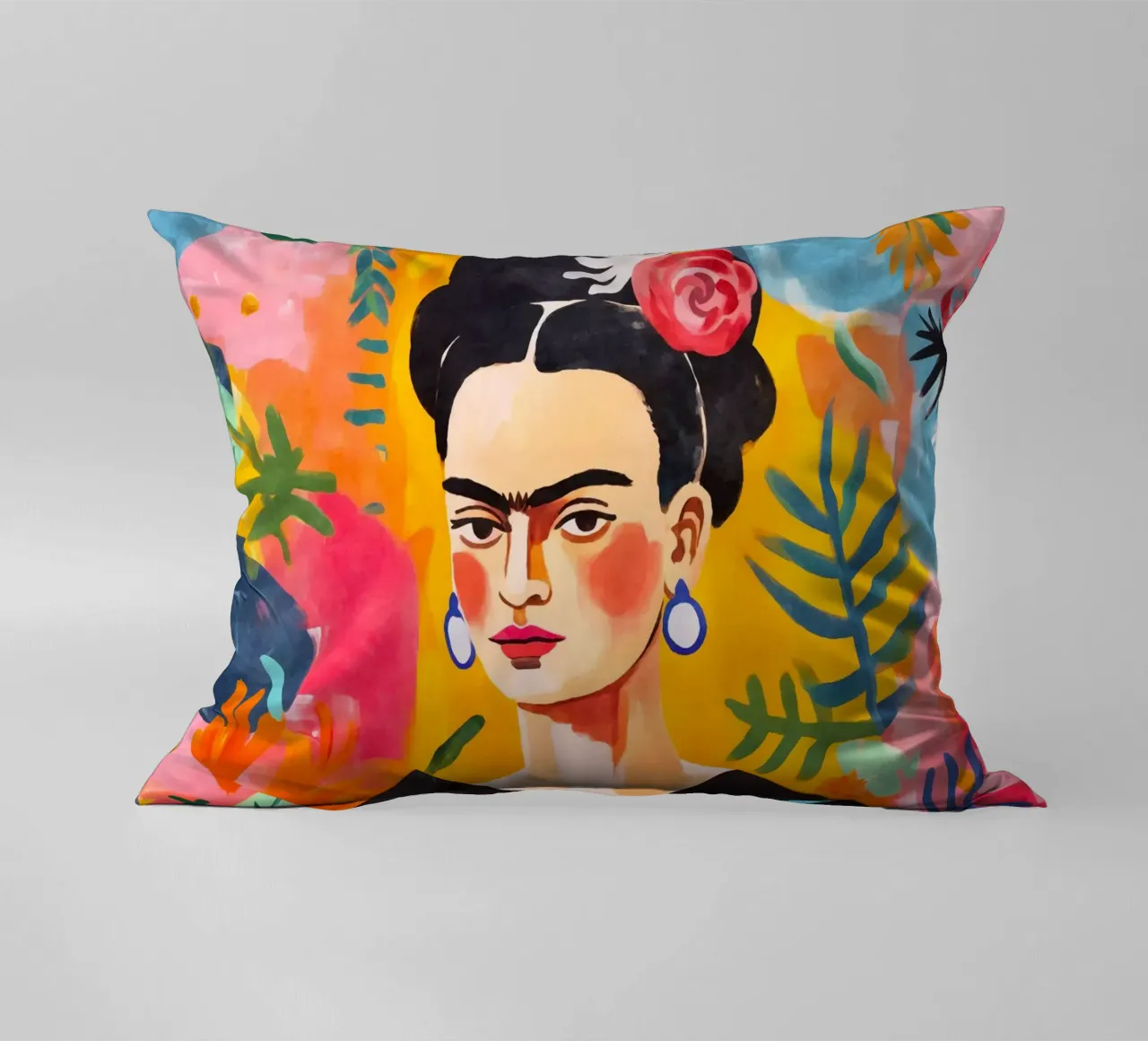 I fiori della resilienza: Un ritratto del coraggio artistico cuscino da Andrea Haase Modern Home
