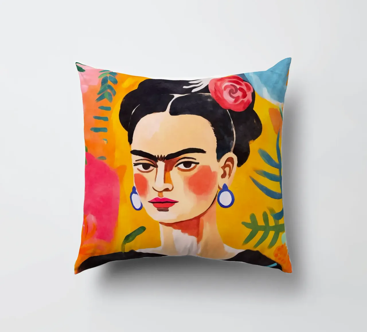 I fiori della resilienza: Un ritratto del coraggio artistico cuscino da Andrea Haase Modern Home