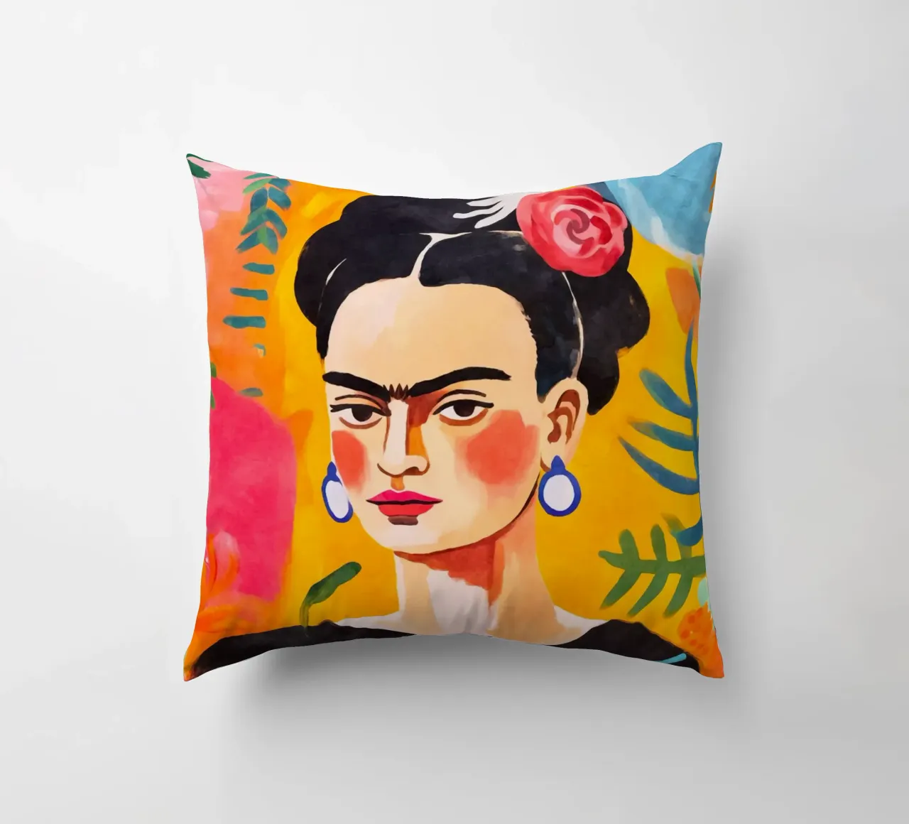 I fiori della resilienza: Un ritratto del coraggio artistico cuscino da Andrea Haase Modern Home