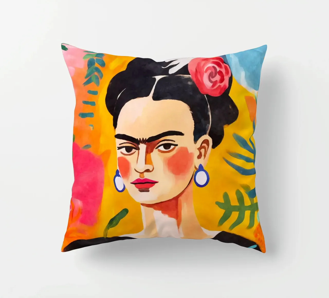 I fiori della resilienza: Un ritratto del coraggio artistico cuscino da Andrea Haase Modern Home