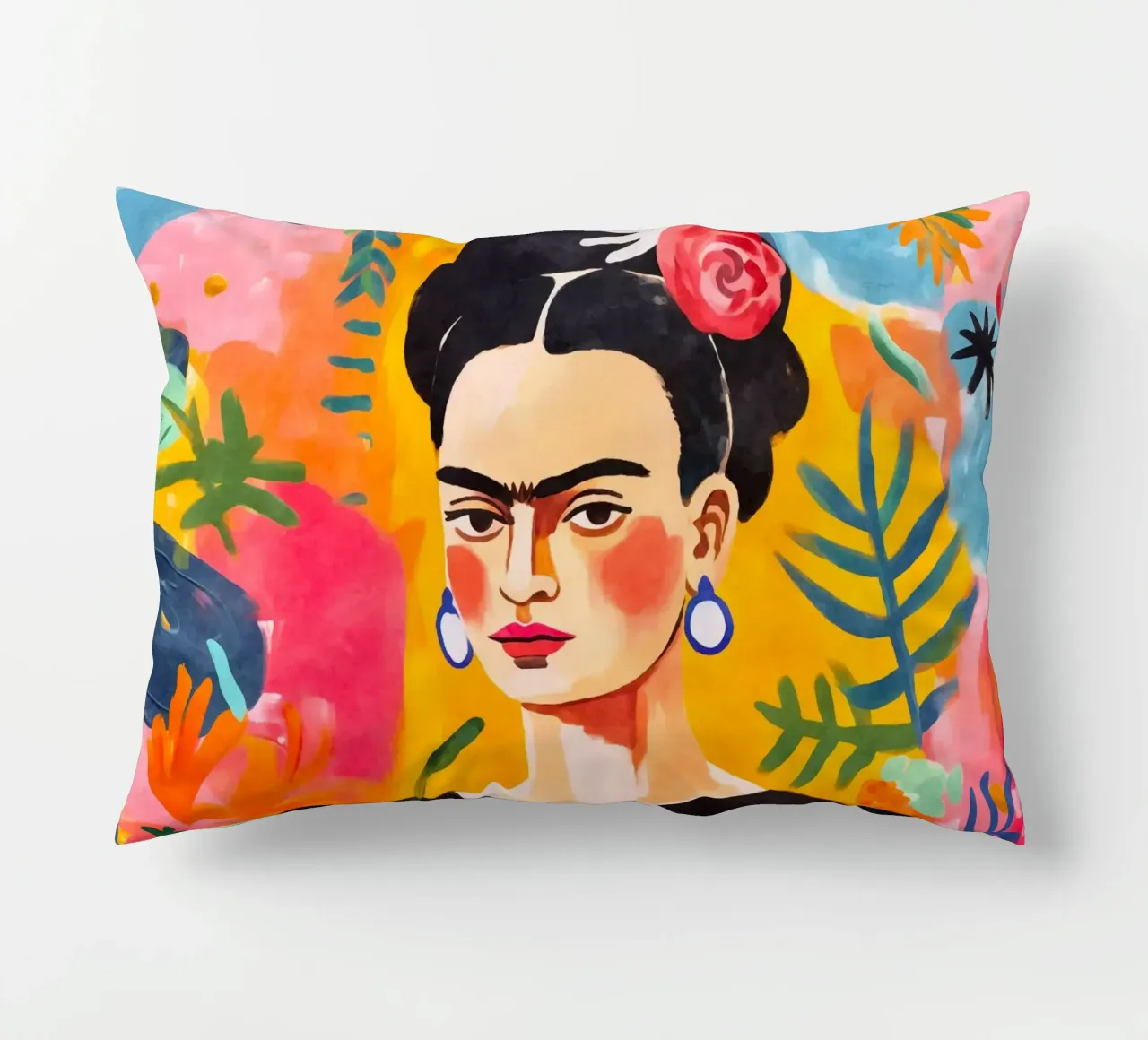 I fiori della resilienza: Un ritratto del coraggio artistico cuscino da Andrea Haase Modern Home