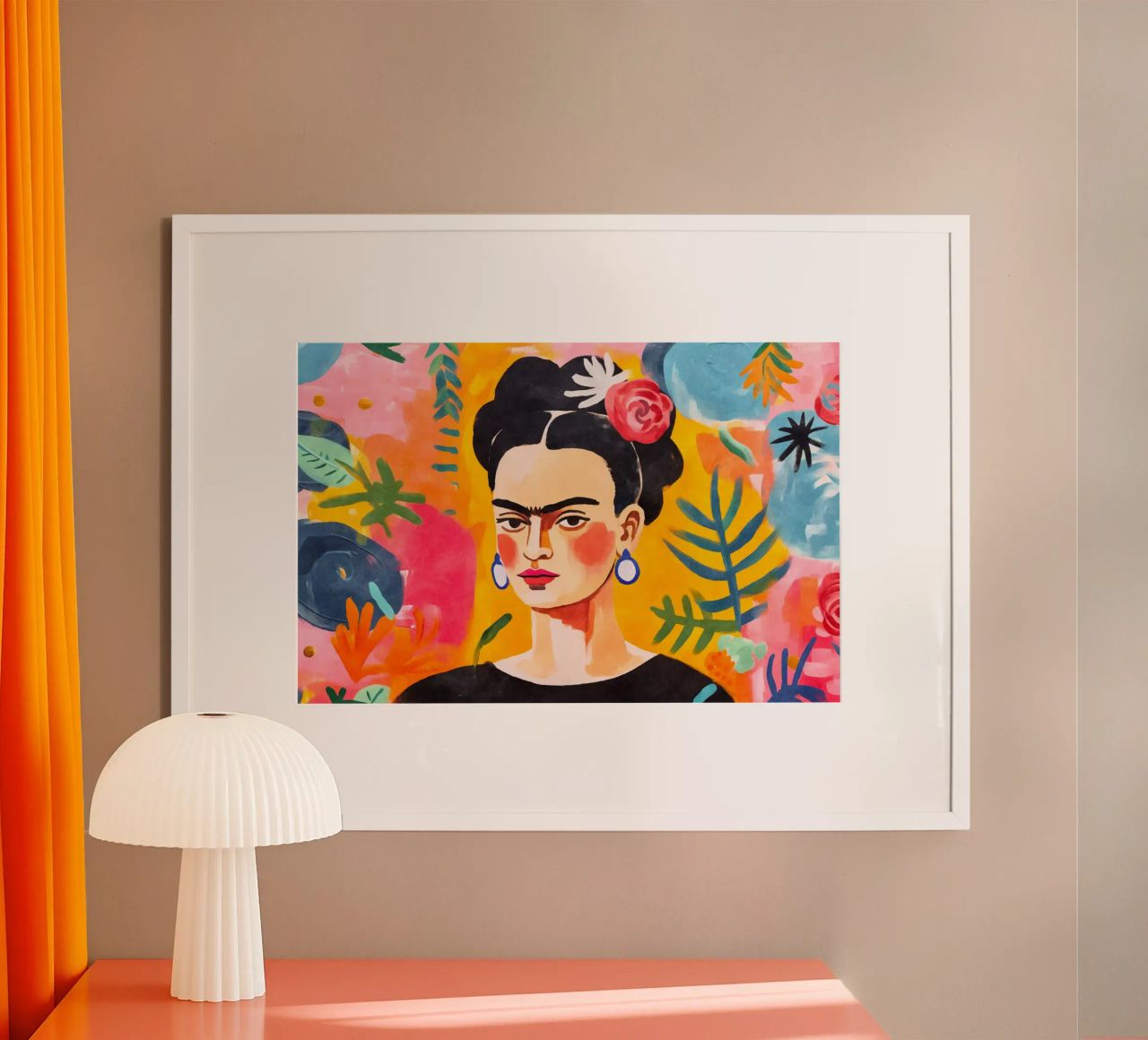 Les fleurs de la résilience : Un portrait du courage artistique poster de Andrea Haase Modern Home
