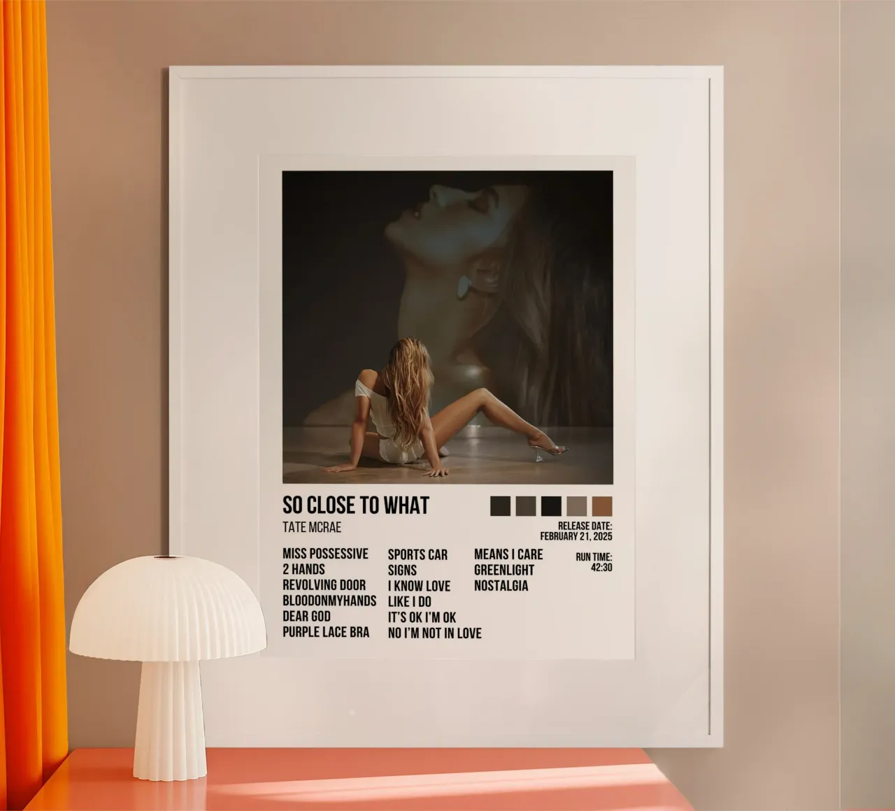 Tate McRae So Close To What Tracklists carta hahnemühle da Banda Neira