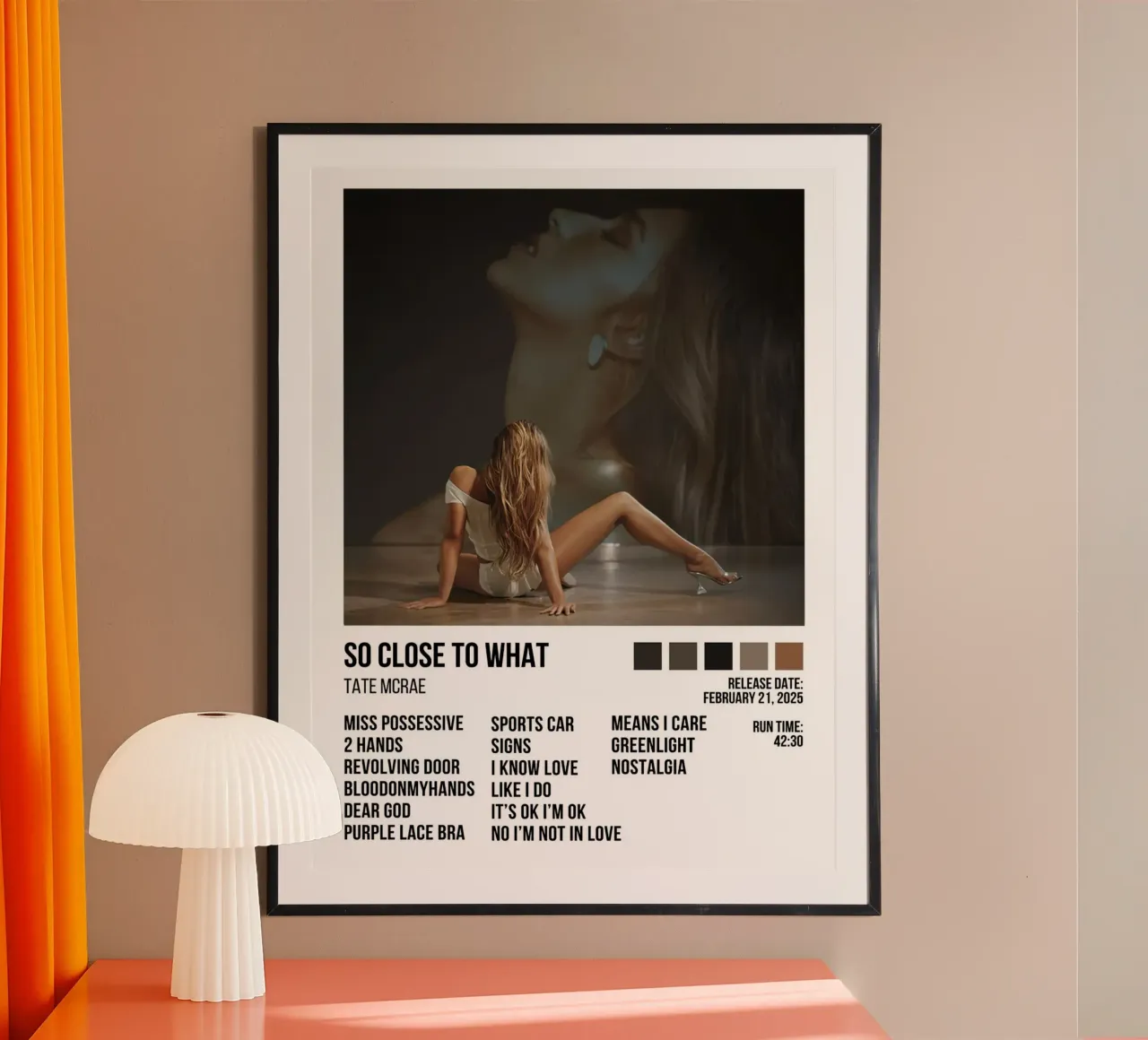 Tate McRae So Close To What Tracklists carta hahnemühle da Banda Neira