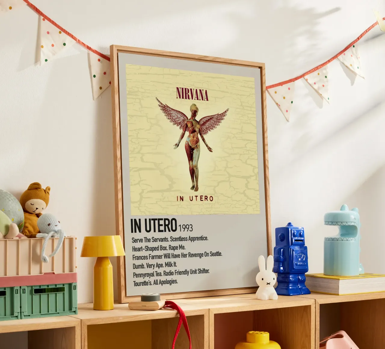 Nirvana In Utero Tracklists plexiglass da Banda Neira