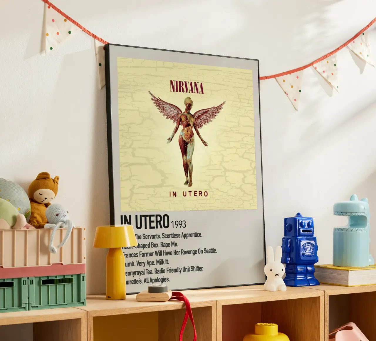 Nirvana In Utero Tracklists alluminio dibond da Banda Neira