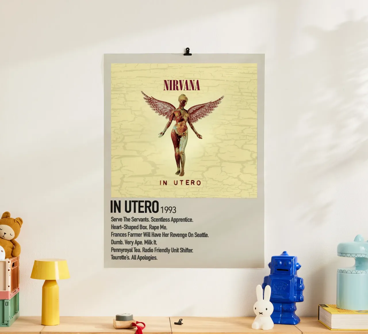 Nirvana In Utero Tracklists carta hahnemühle da Banda Neira