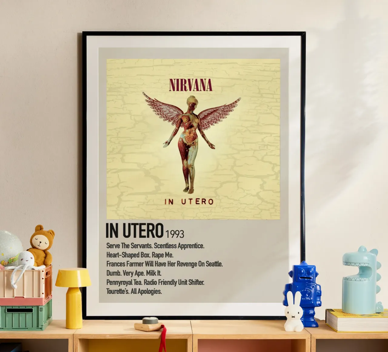 Nirvana In Utero Tracklists carta hahnemühle da Banda Neira