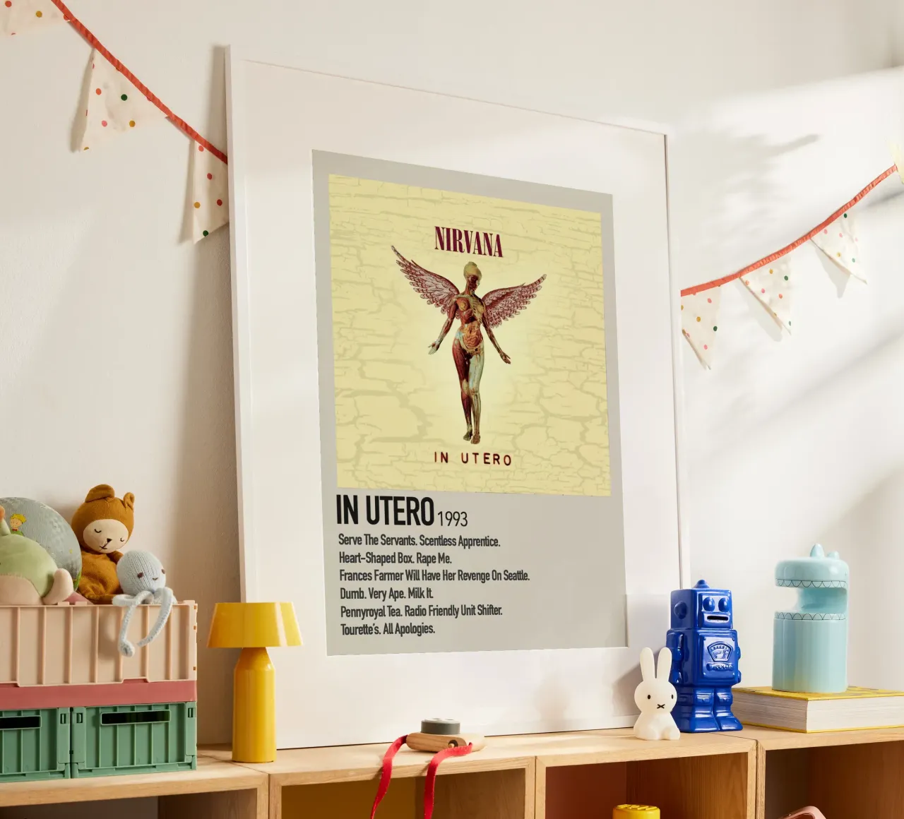 Nirvana In Utero Tracklists carta hahnemühle da Banda Neira