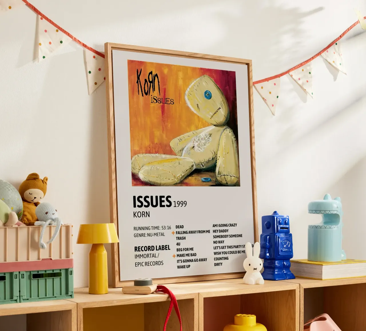 Korn Issues Tracklists plexiglass da Banda Neira