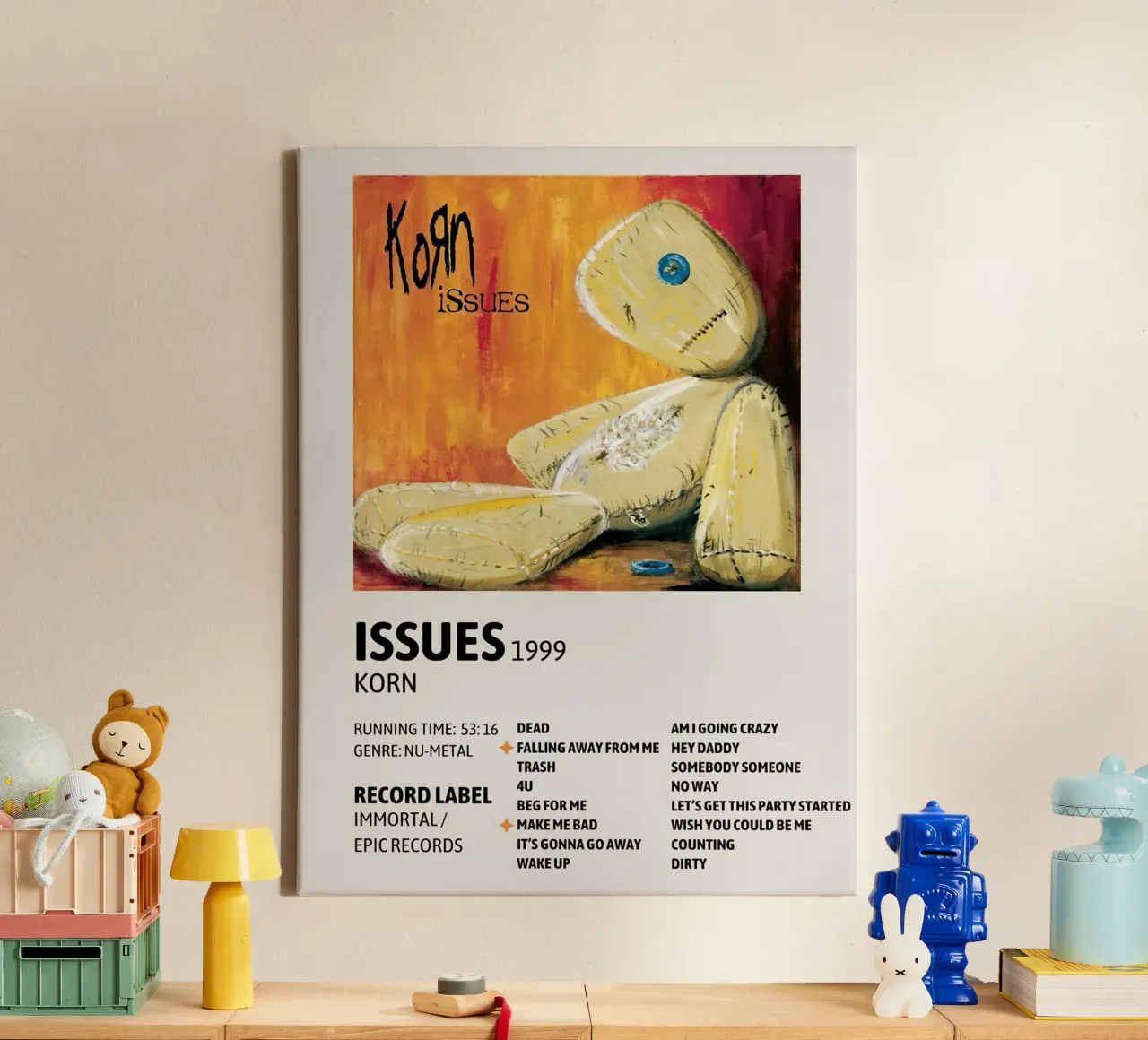 Korn Issues Tracklists tela da Banda Neira