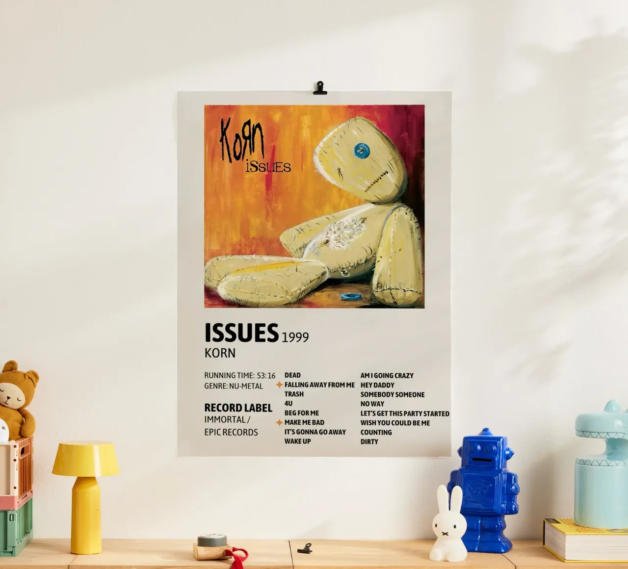 Korn Issues Tracklists poster da Banda Neira