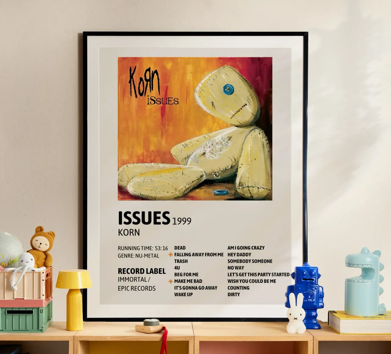 Korn Issues Tracklists poster da Banda Neira