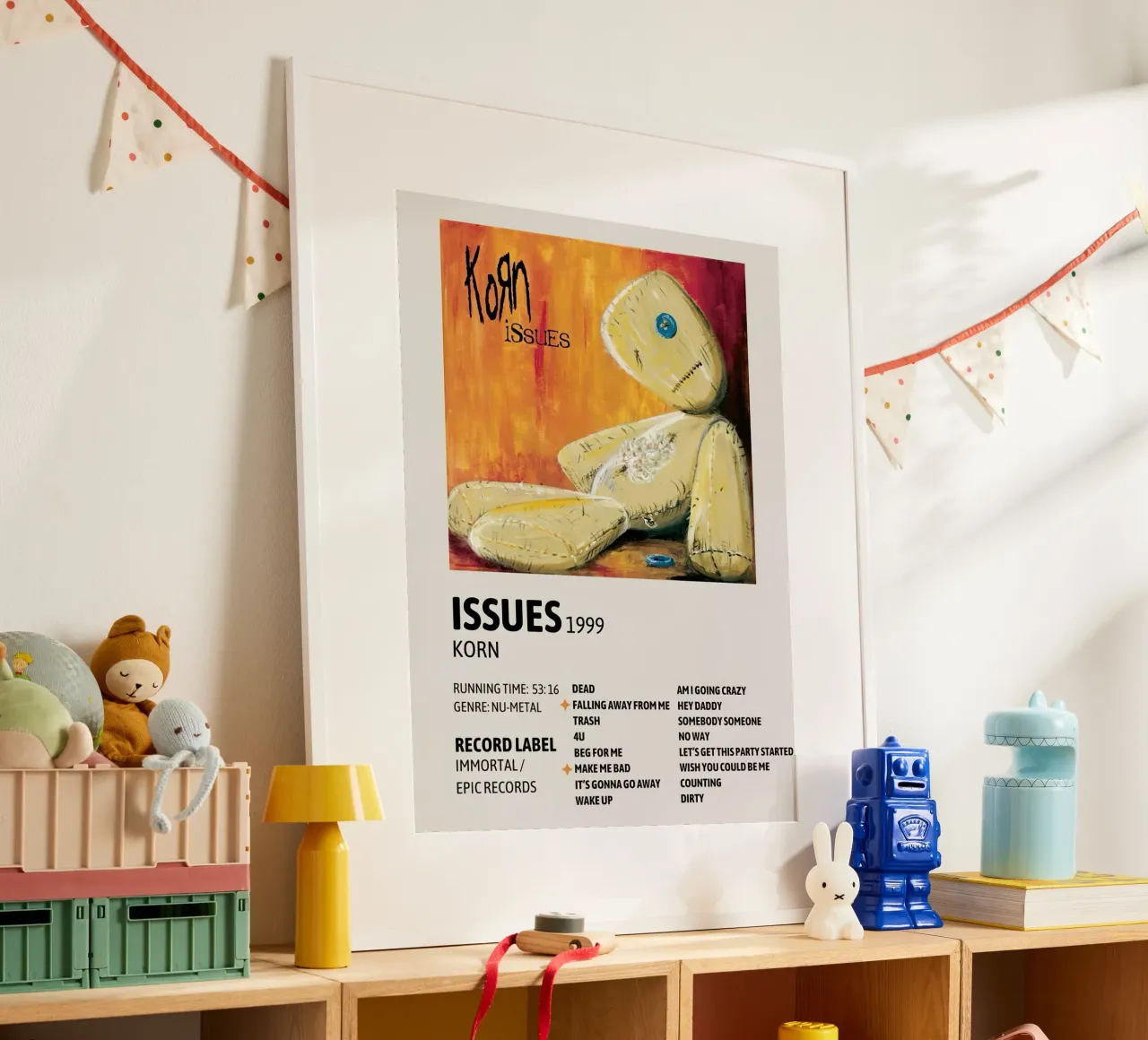 Korn Issues Tracklists poster da Banda Neira