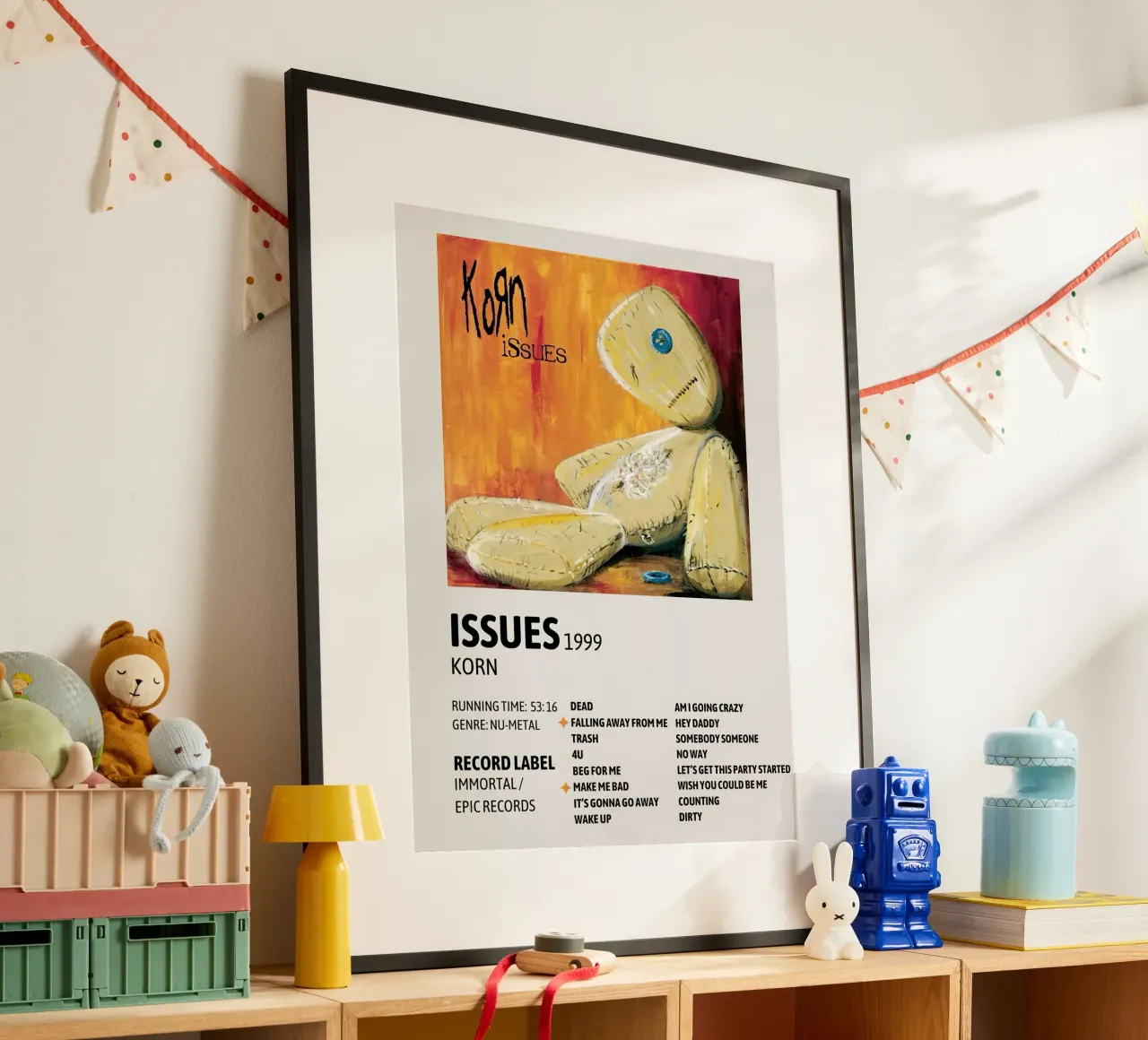 Korn Issues Tracklists poster da Banda Neira