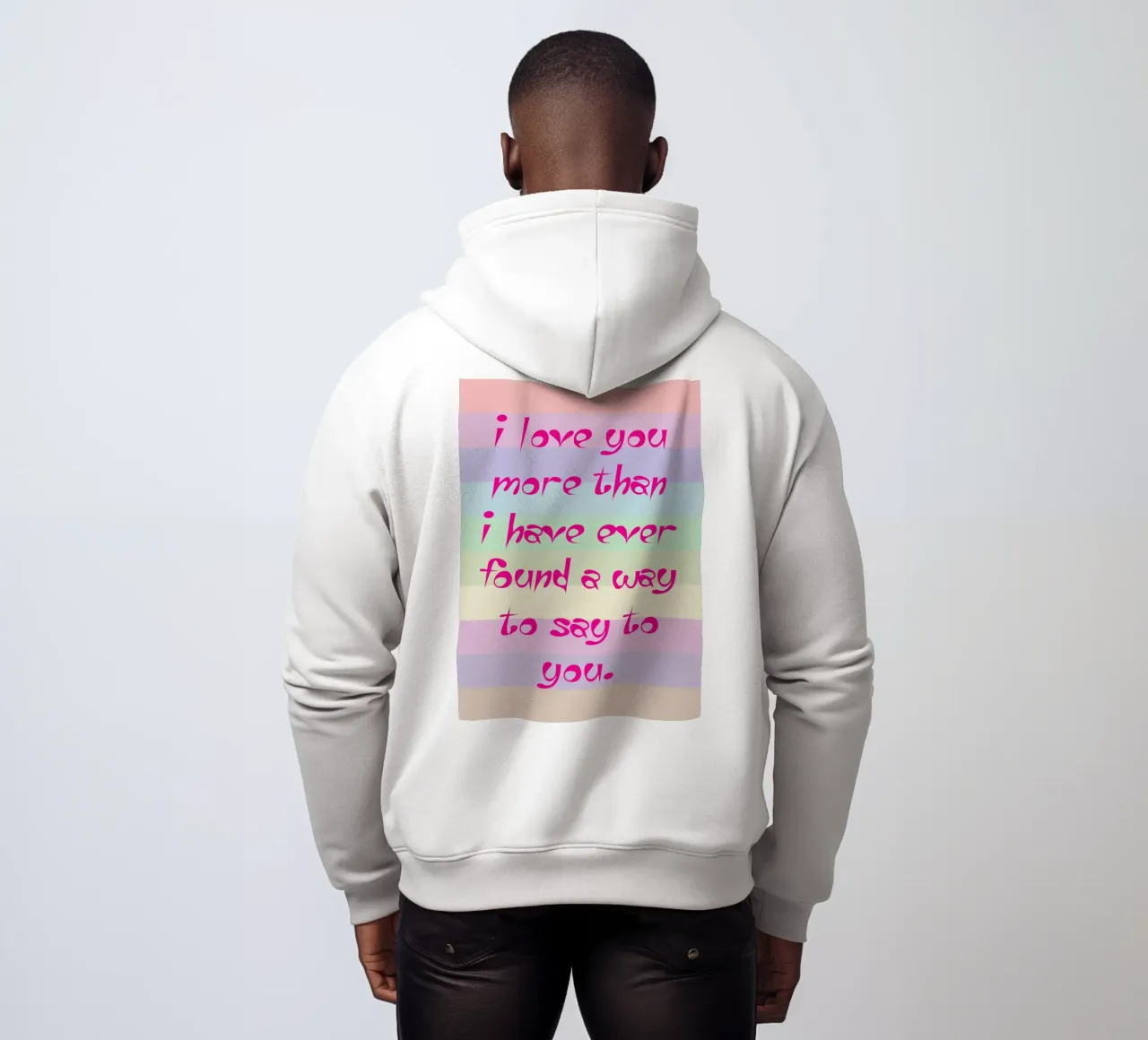 ti amo più di felpa con cappuccio da keriveec