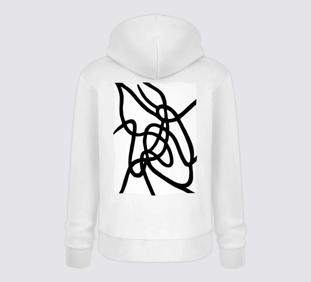 Black and White Lines 1 felpa con cappuccio da Pia