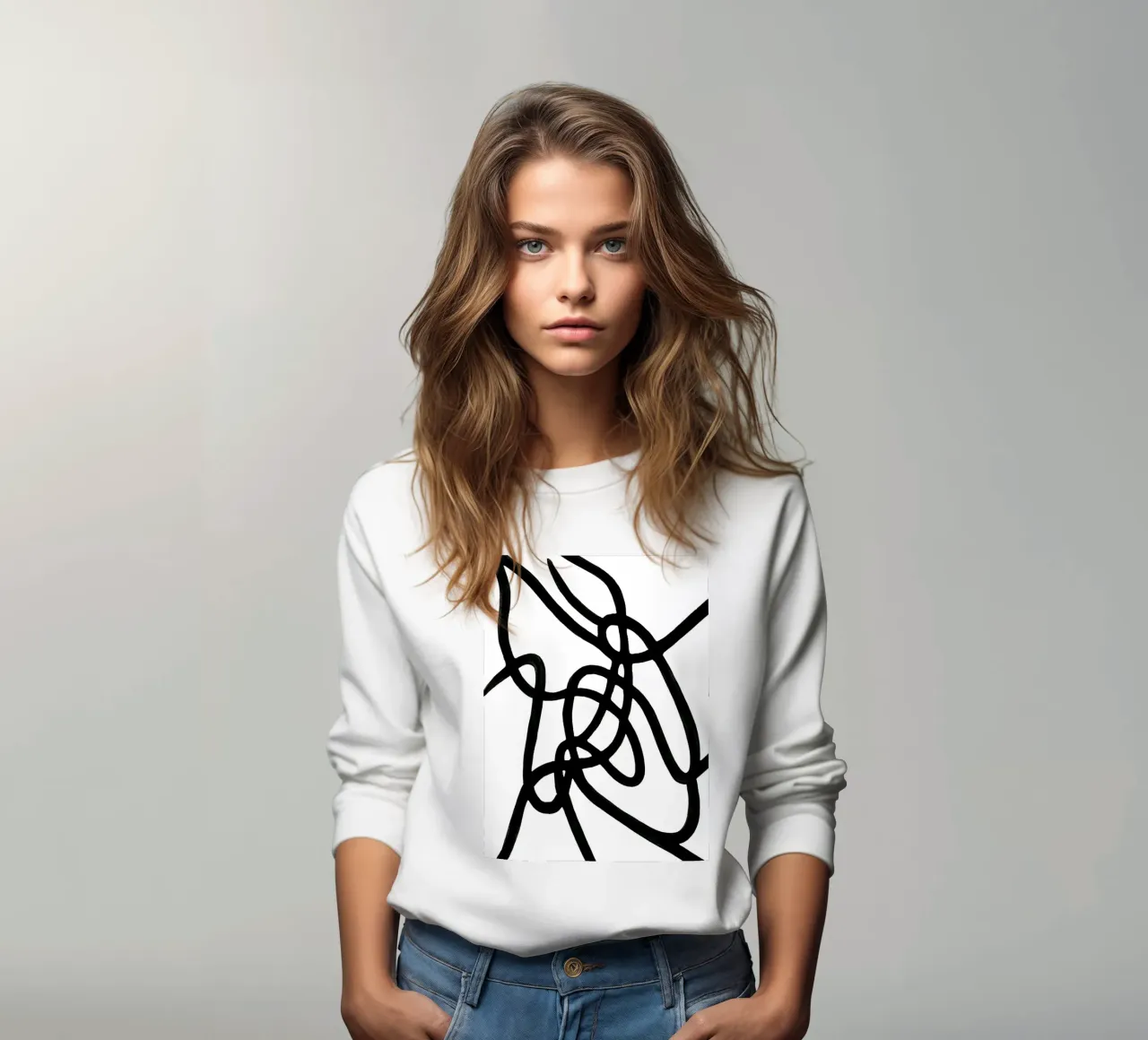 Black and White Lines 1 felpa da Lunaris