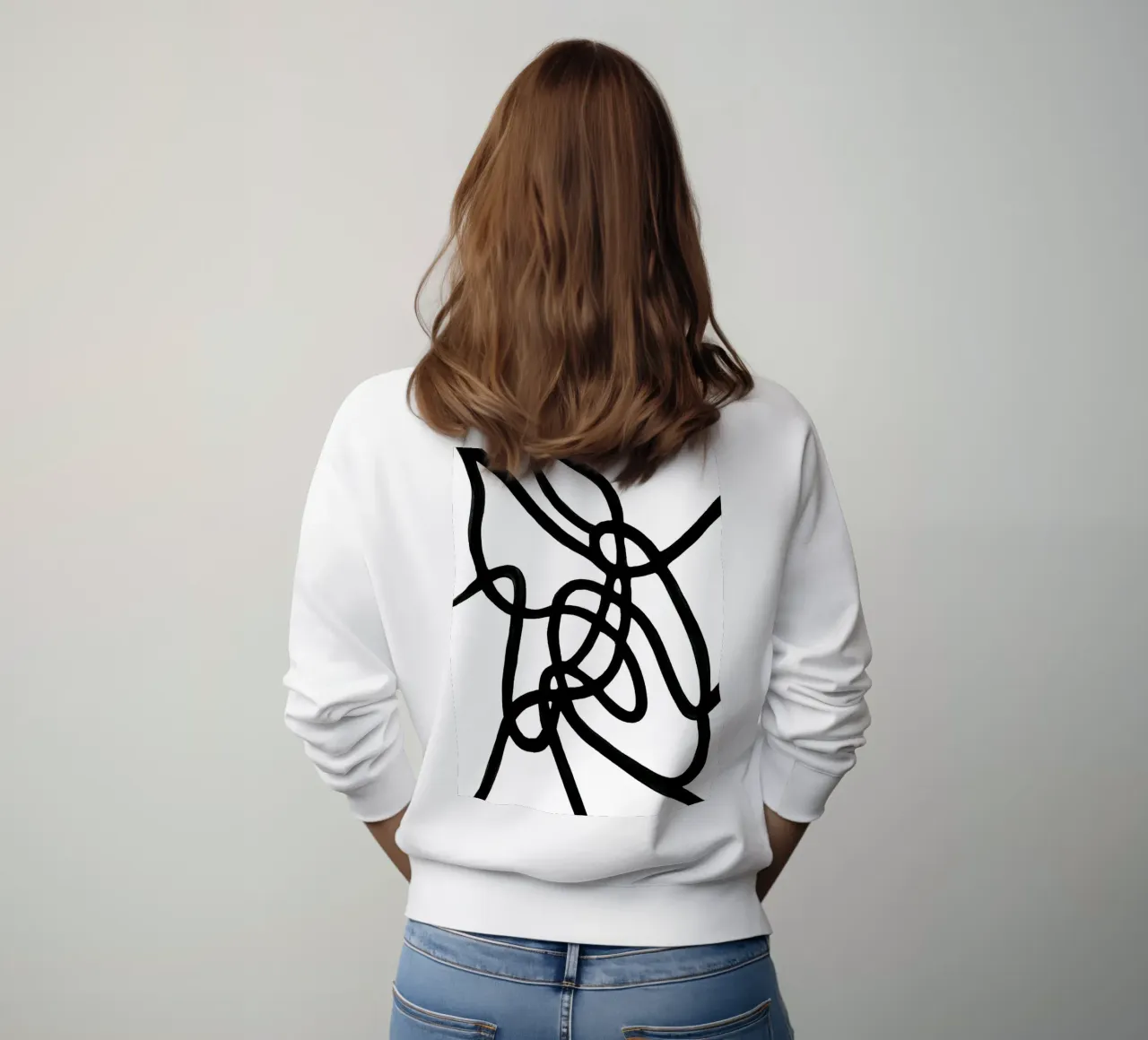 Black and White Lines 1 felpa da Lunaris