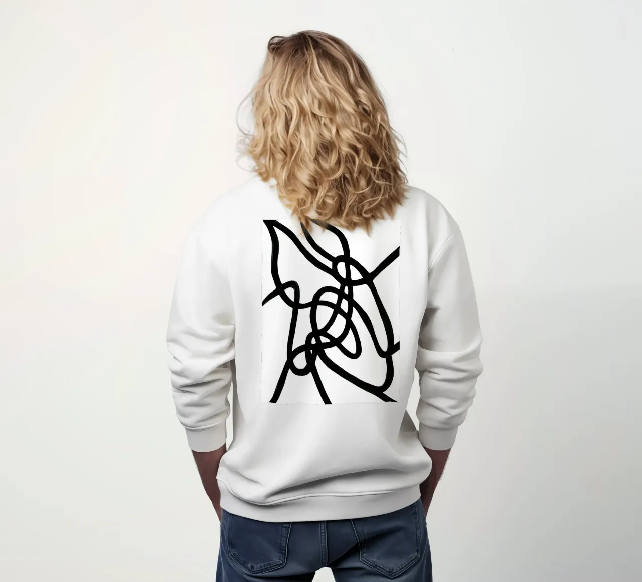 Black and White Lines 1 felpa da Lunaris