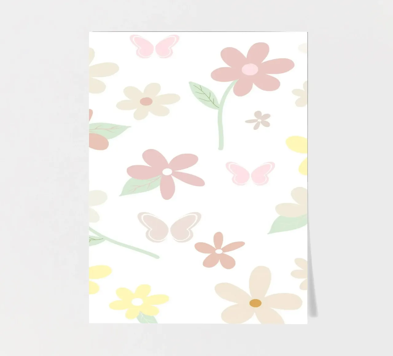 Voorjaarsbloei, delicate minimalistische bloemenprint stickervel van Littleleo