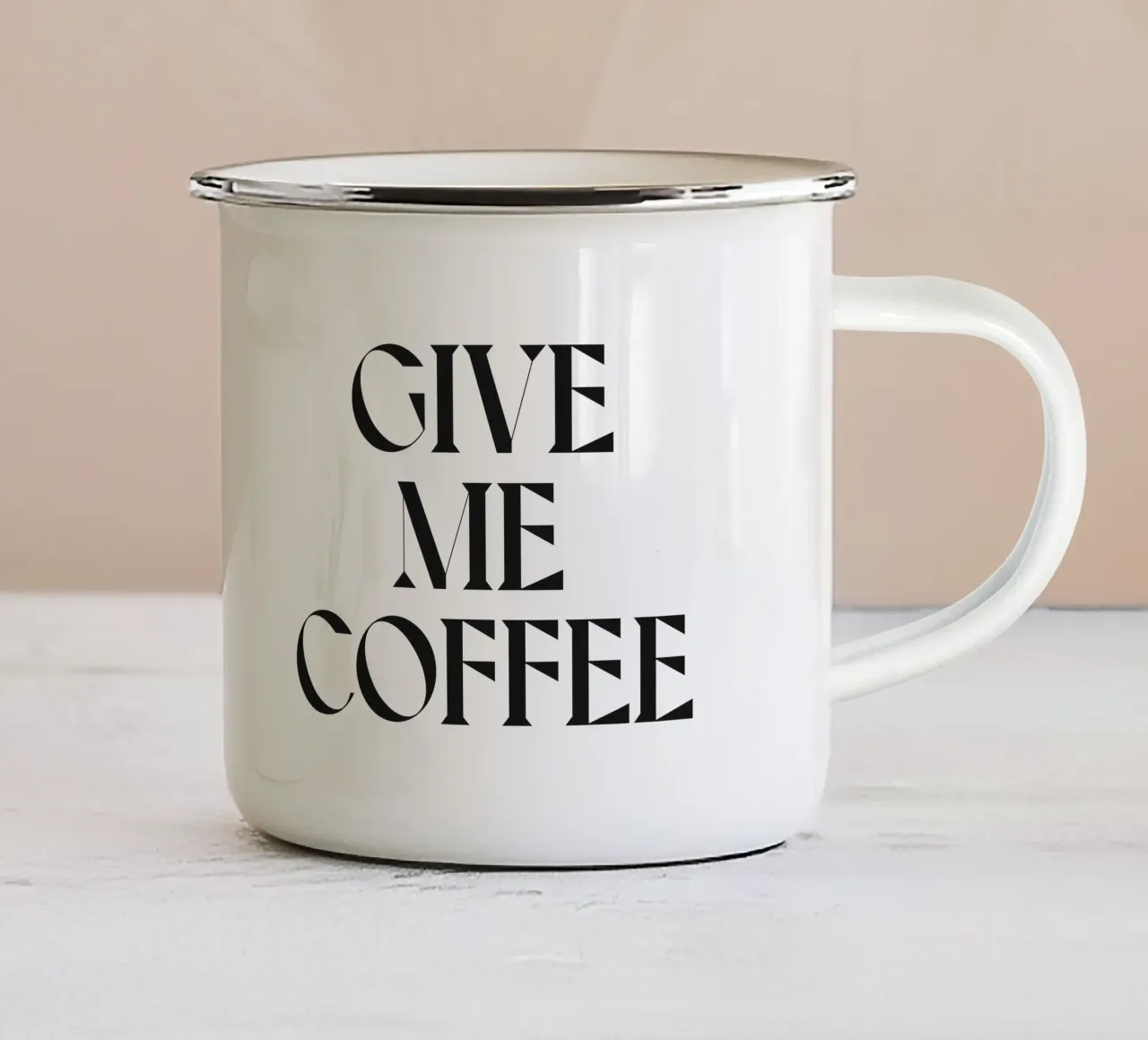 DAMMI IL CAFFÈ tazza in smalto da n.4