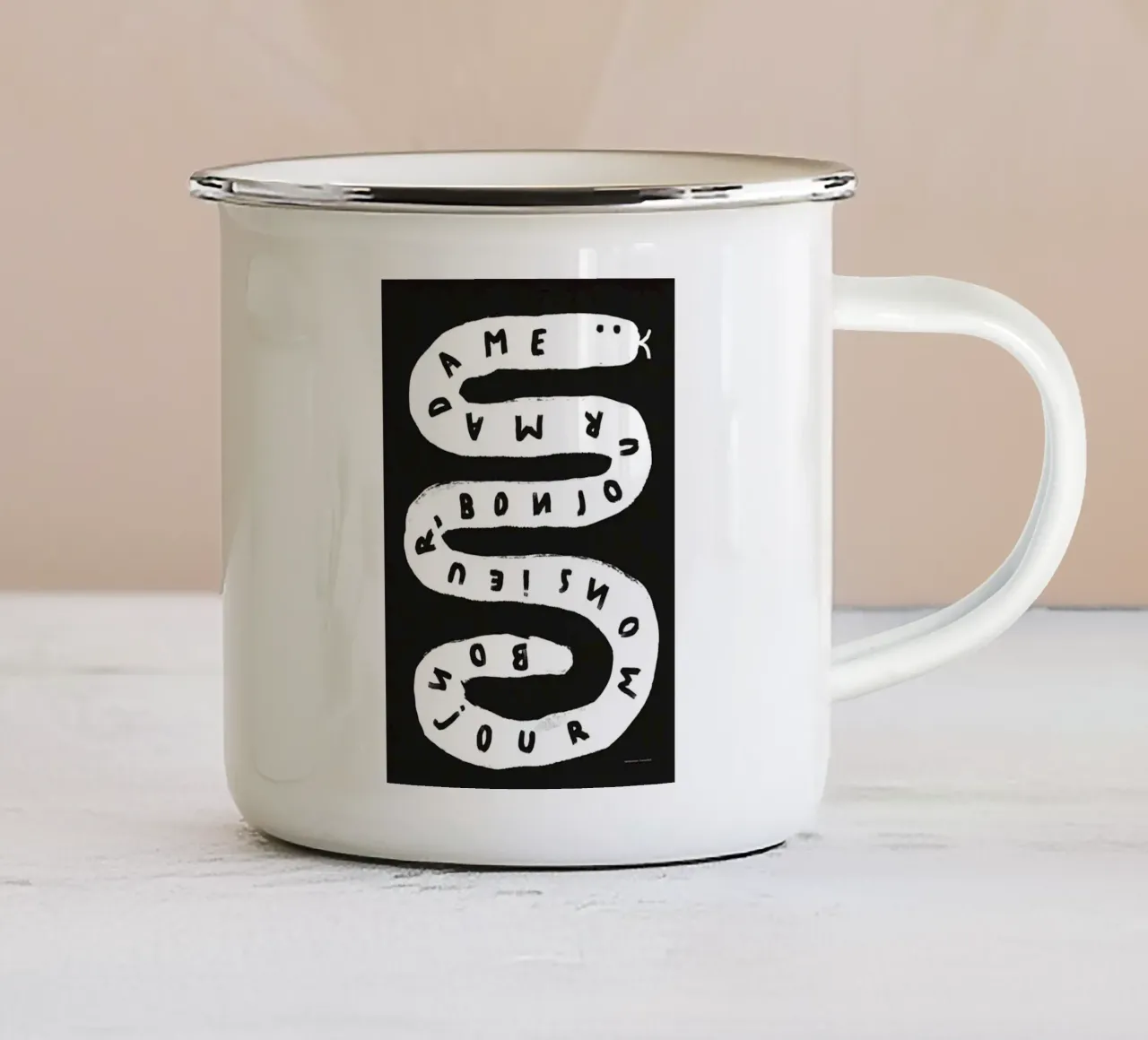 Salve Signore o Signora tazza in smalto da aaron Shop