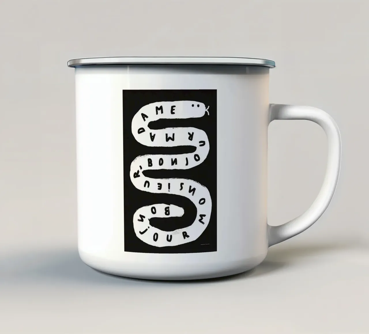 Salve Signore o Signora tazza in smalto da aaron Shop