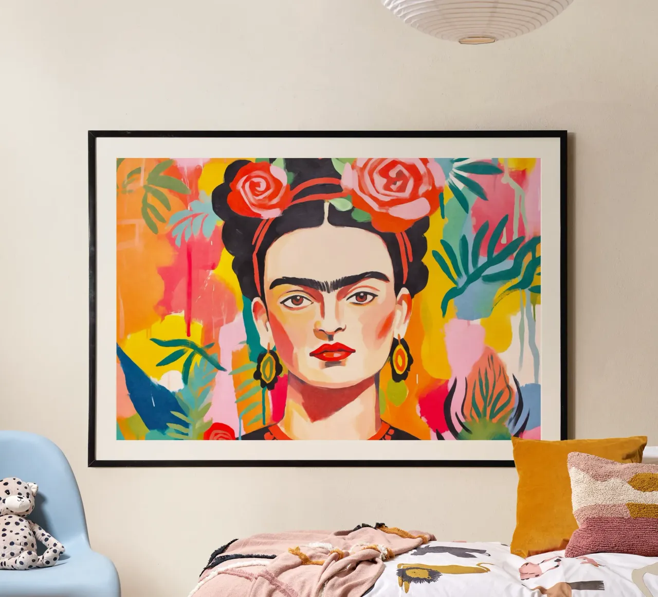 I fiori della resilienza: Omaggio al coraggio artistico poster con telaio in plastica da Andrea Haase Modern Home