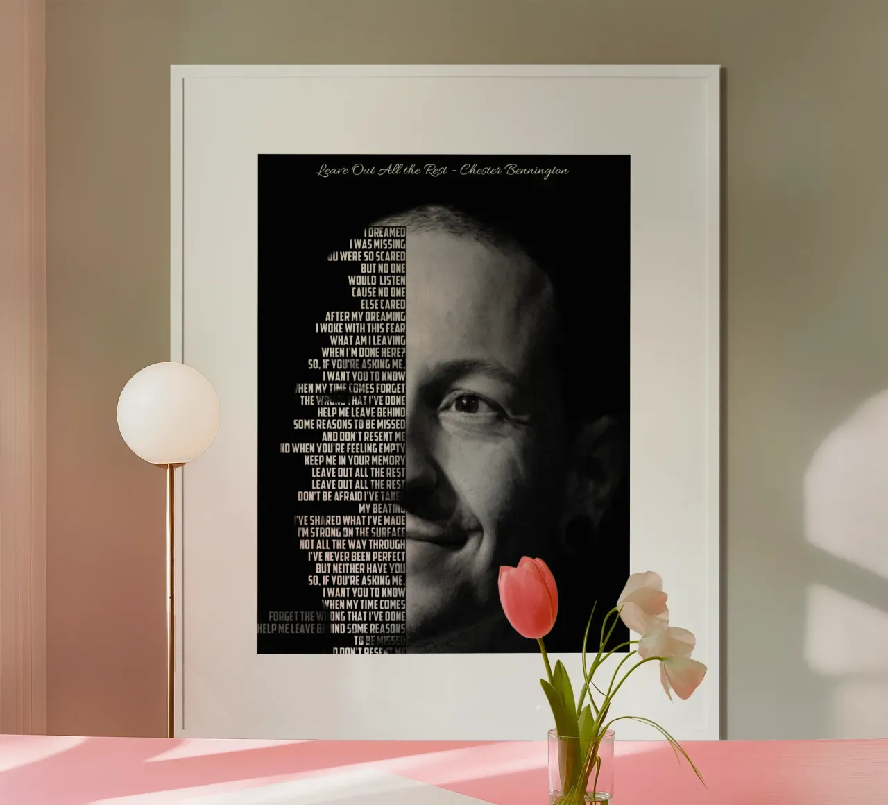Lasciate fuori tutto il resto poster con telaio in alluminio da Gunawan Rb
