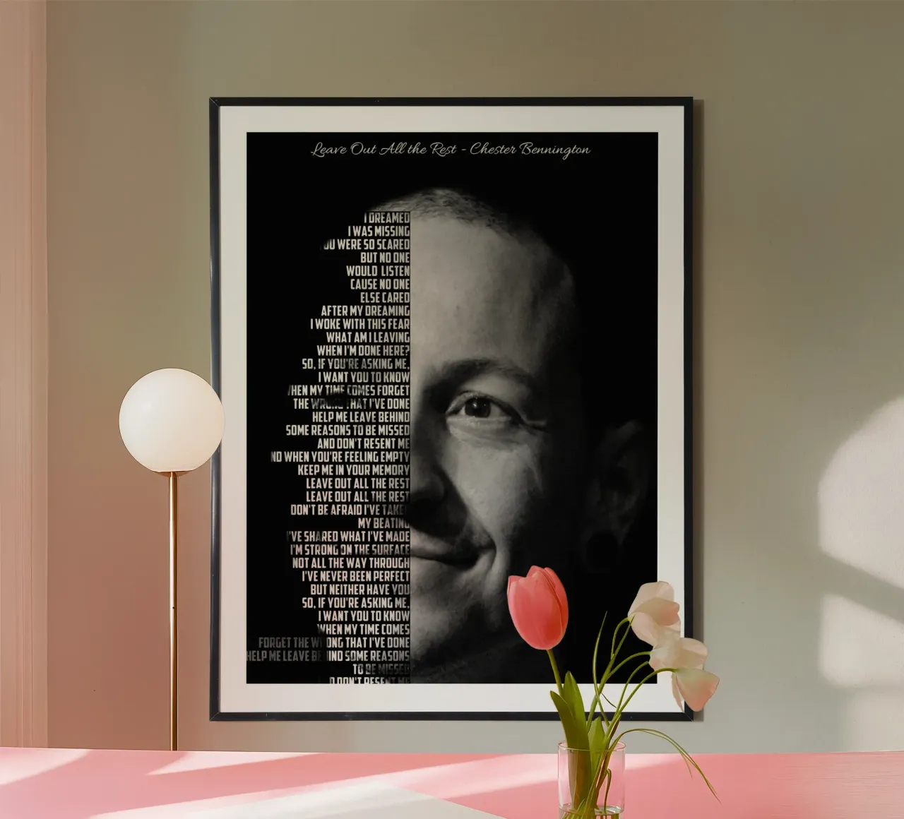 Lasciate fuori tutto il resto poster con telaio in alluminio da Gunawan Rb