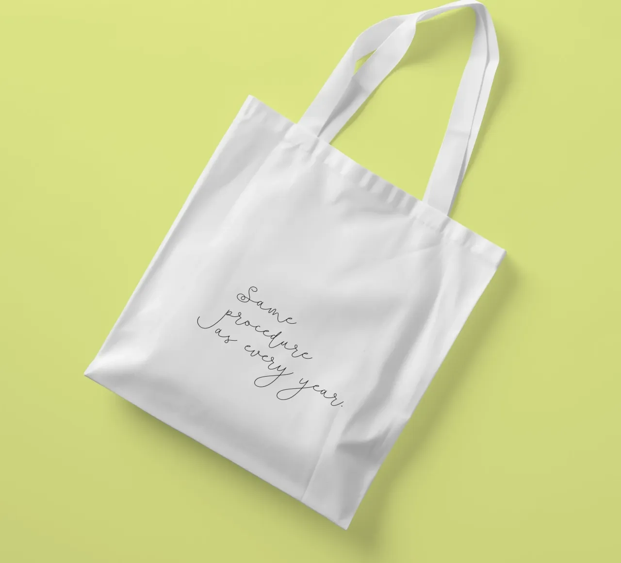 Same procedure as every year | Silvester | Neujahr | Xmas borsa in juta da keinkonzept