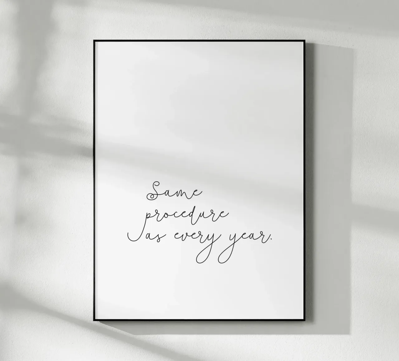 Same procedure as every year | Silvester | Neujahr | Xmas plexiglass da keinkonzept