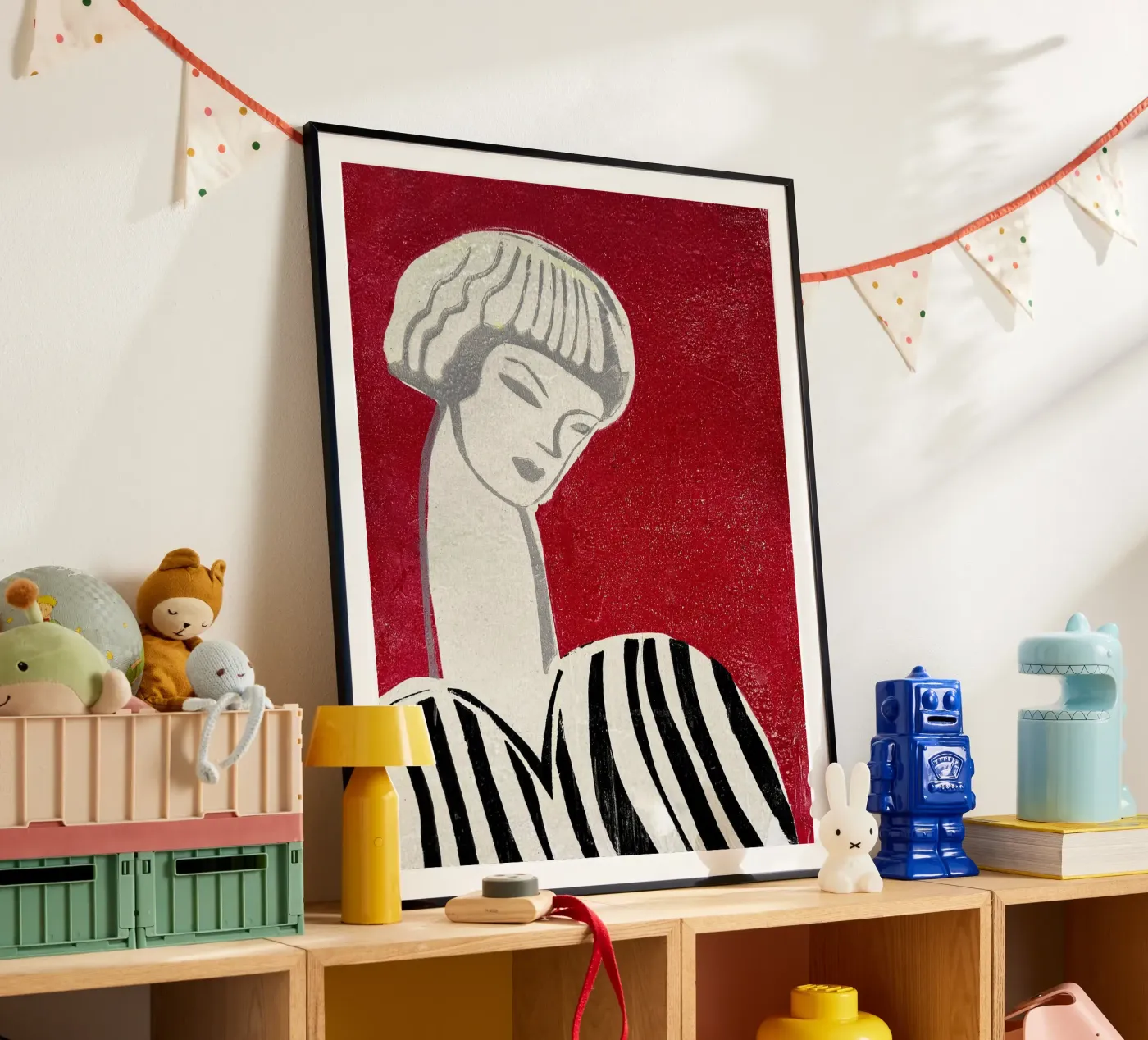 Vintage portret I door Christina Misuro poster van Pictufy Winter Warmth