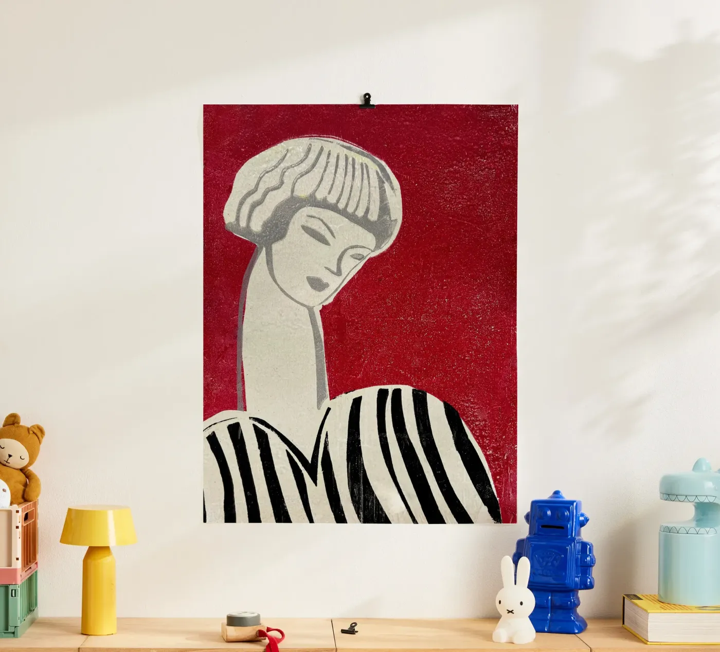 Vintage portret I door Christina Misuro poster van Pictufy Winter Warmth