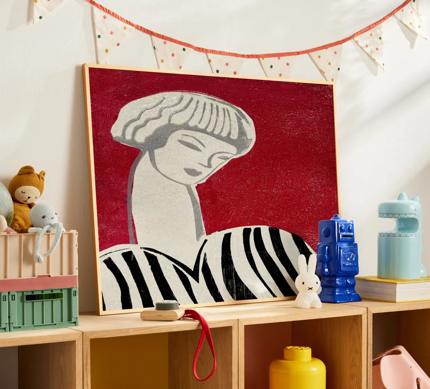 Vintage portret I door Christina Misuro poster van Pictufy Winter Warmth
