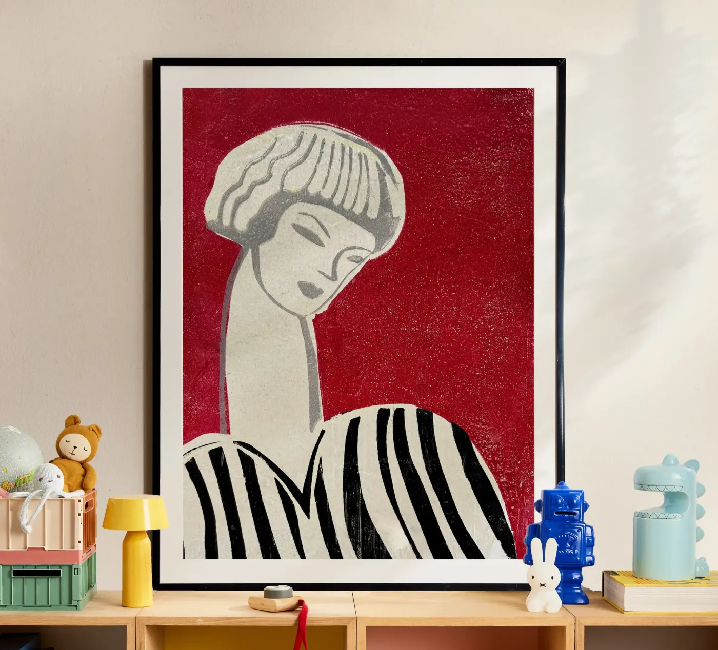 Vintage portret I door Christina Misuro poster van Pictufy Winter Warmth