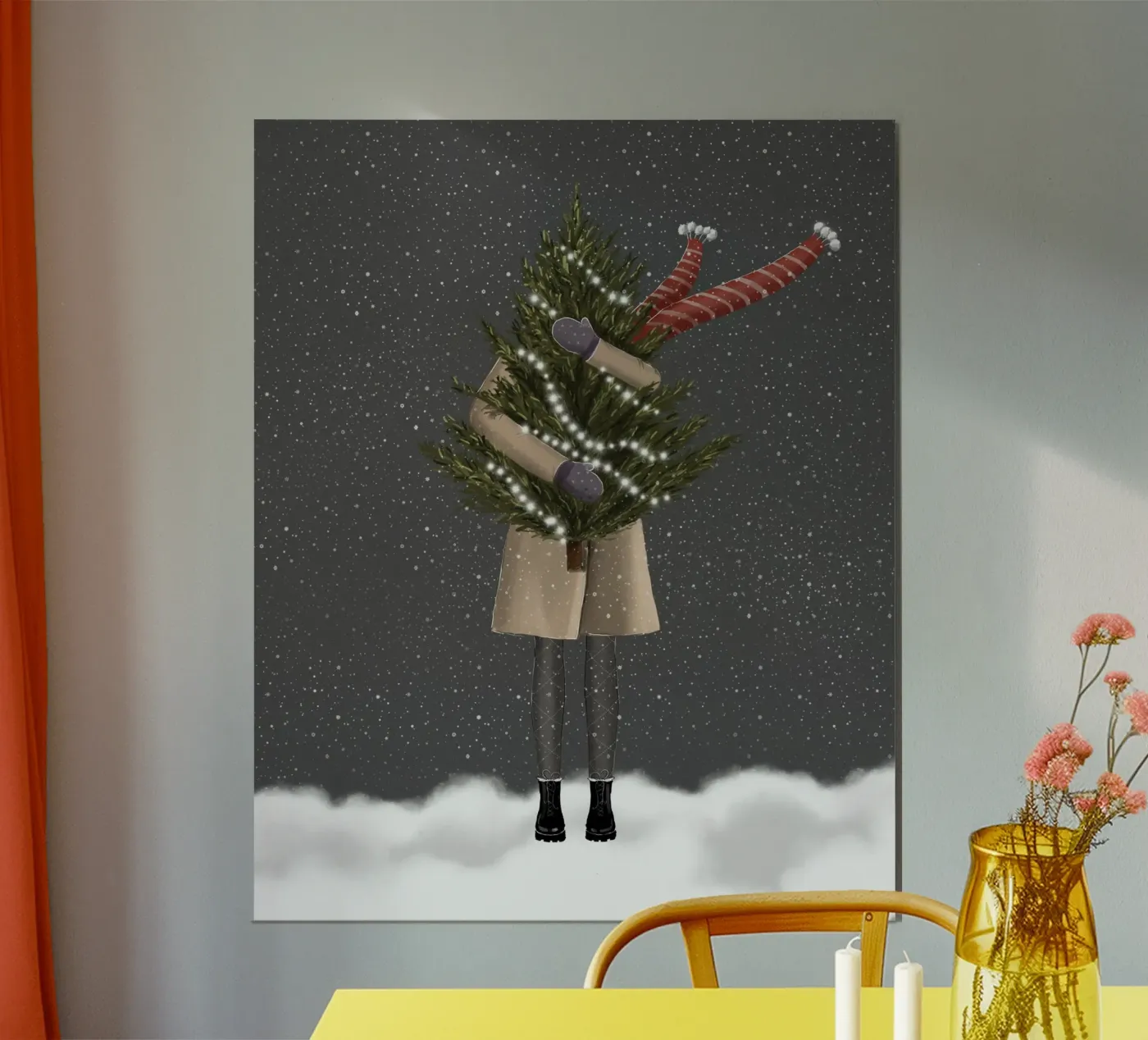 Mädchen mit Baum Poster von by elle arts seasons