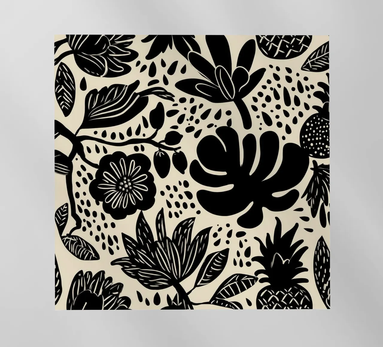 Modello di giungla tropicale boho in bianco e nero pellicola backlit da Autofocus