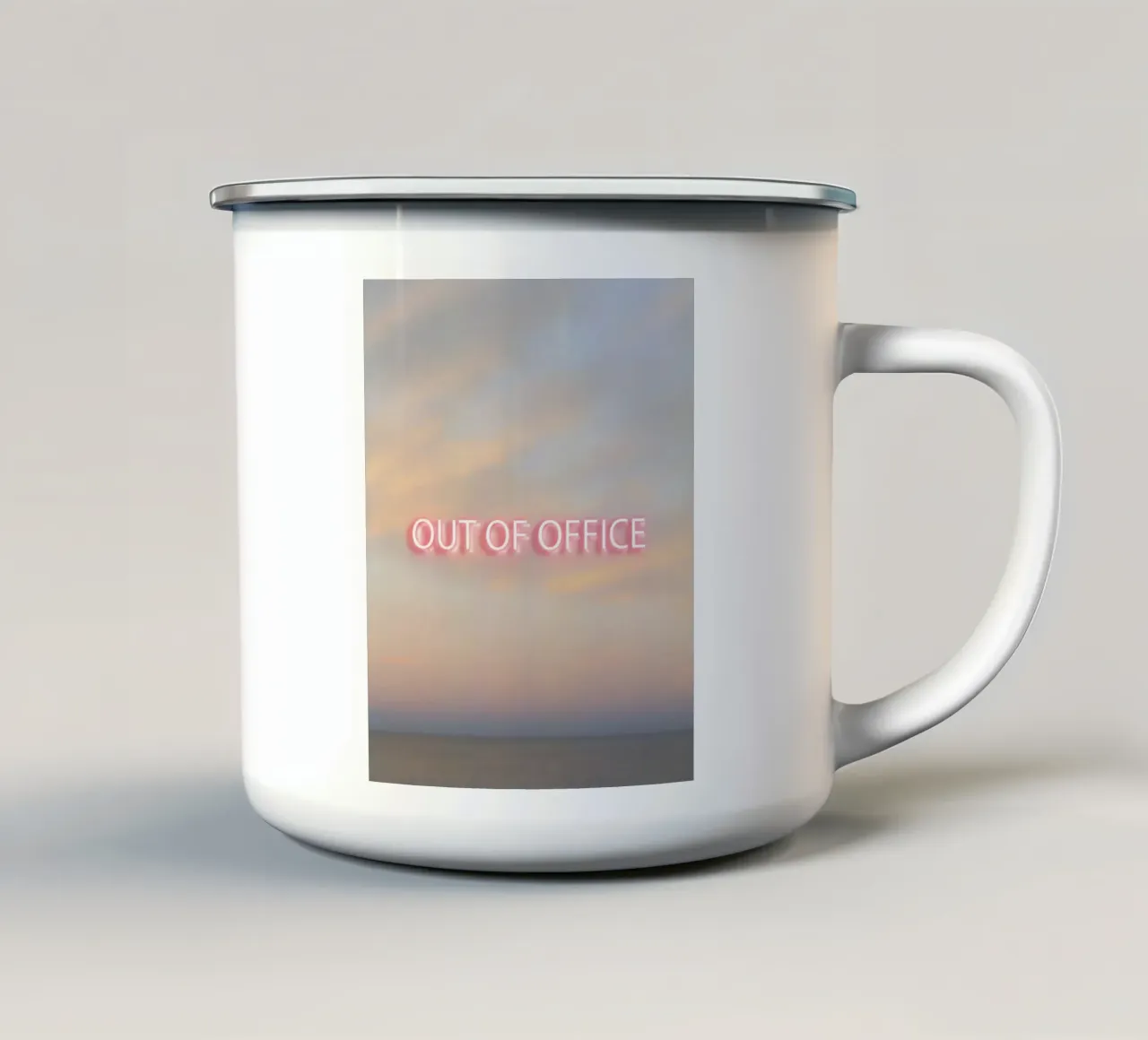 Fuori ufficio: Una fuga serena tazza in smalto da Dagmar Pels