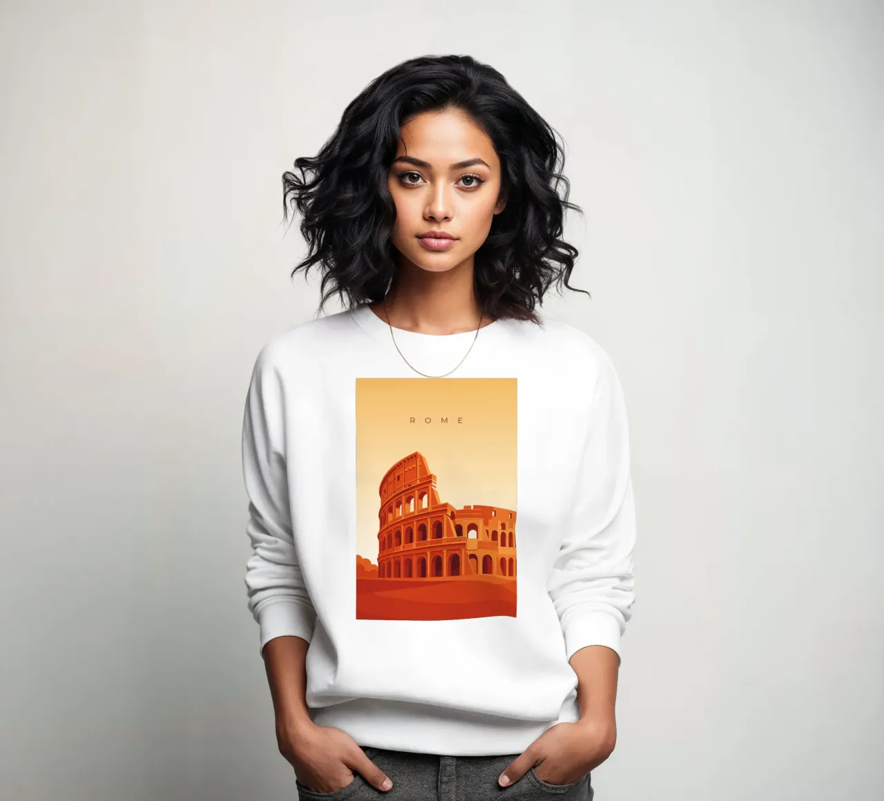 Rome - Colosseum felpa da minimalist designs