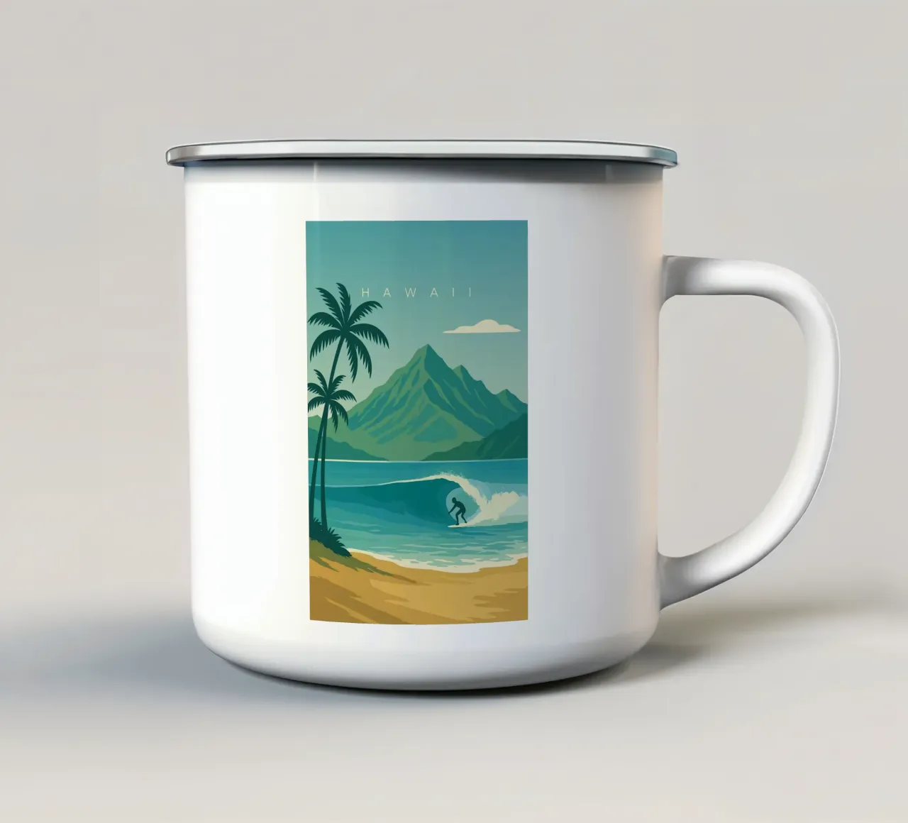 Hawaii tazza in smalto da minimalist designs